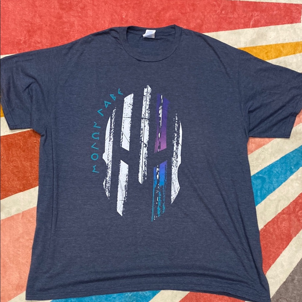 3/$10 Vintage Style Men's Blue Graphic T-Shirt